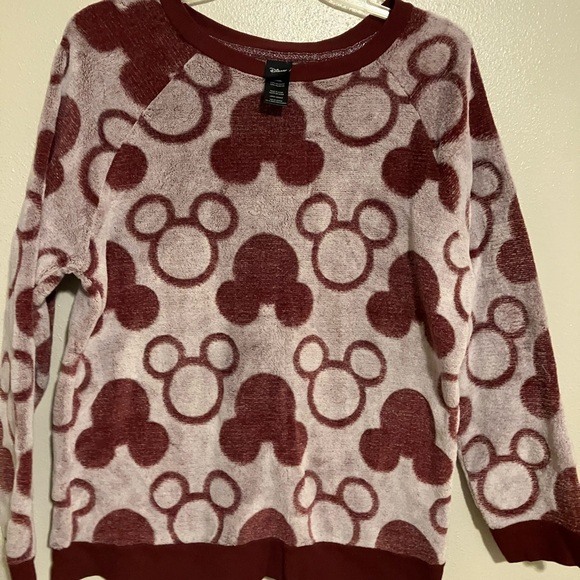 Disney Other - Disney Women's Burgundy Mickey Mouse Pattern PJ’s